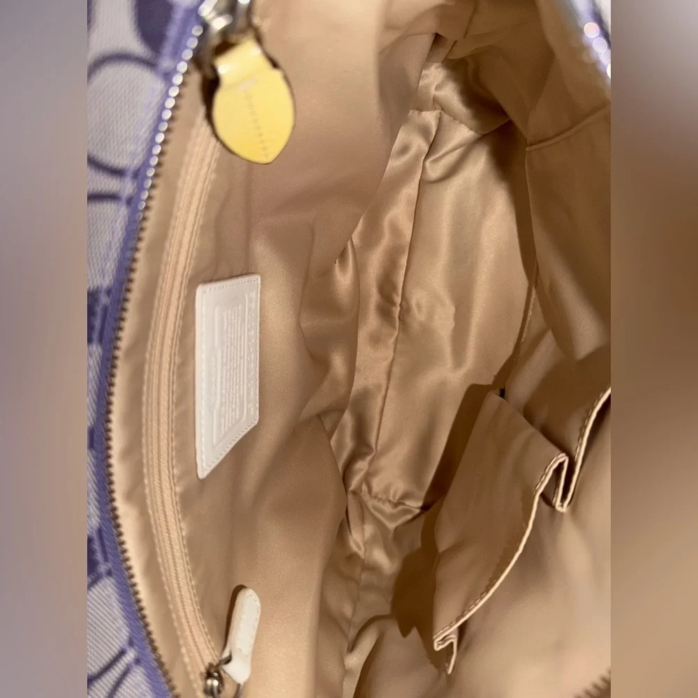 Coach Yellow and Purple Signature Tote